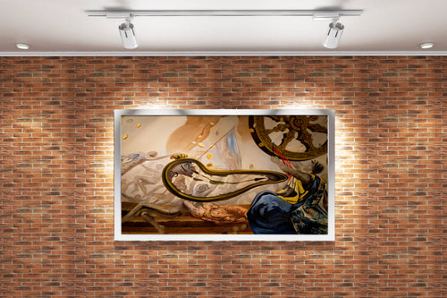 Salvador Dalí'nin Başyapıtının Yeniden Yorumu Belleğin Azminin Dağılışı Sürrealist Kanvas Tablo