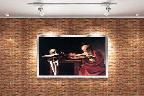 Caravaggio Yazan Aziz Jerome Chiaroscuro Barok Kanvas Tablo