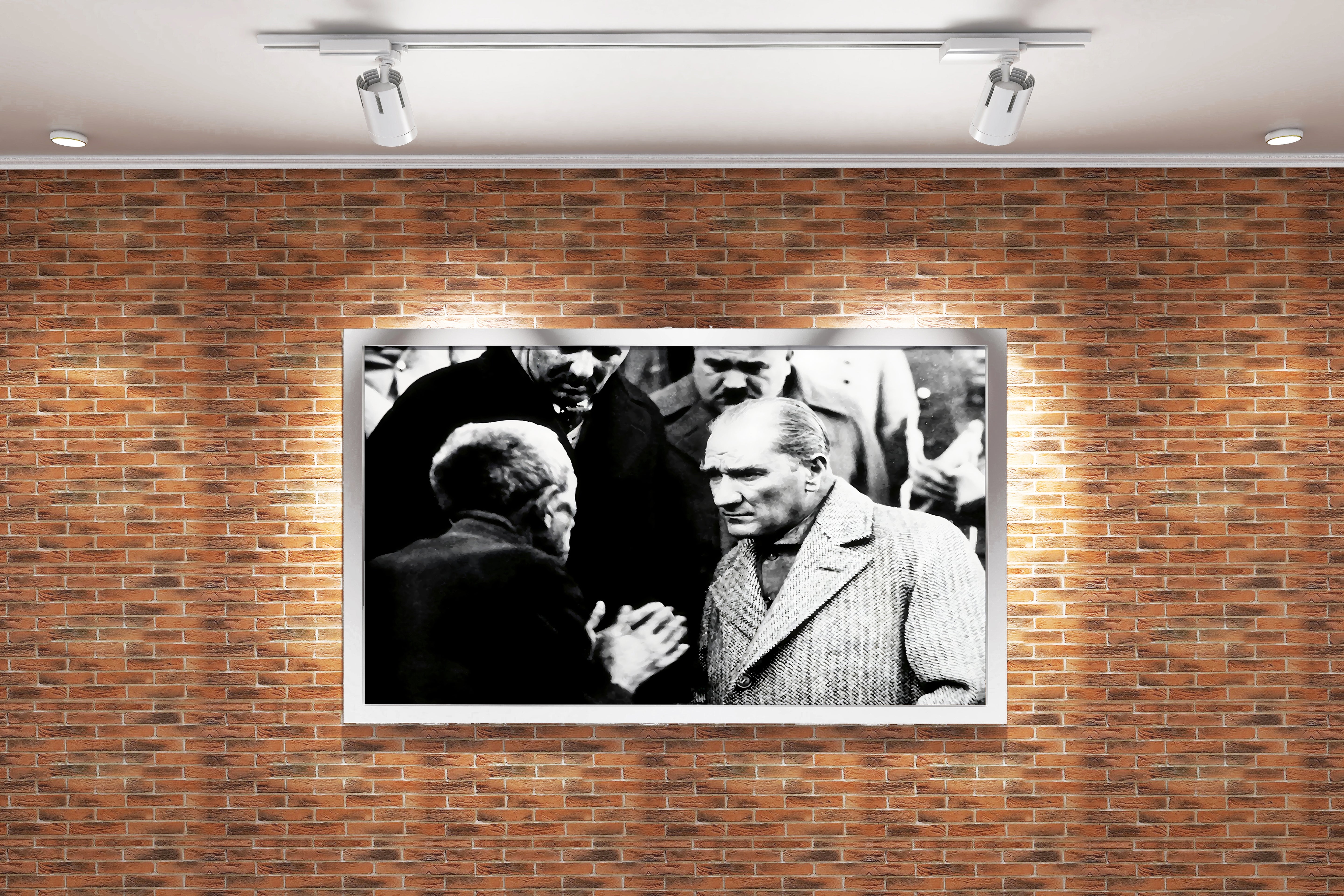 While Atatürk was listening to the citizen model 1, art, kanvas tablo