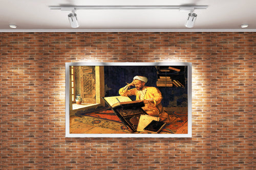 Osman Hamdi Bey'in İkonik Eseri Okuyan Alim Oryantalist Kanvas Tablo