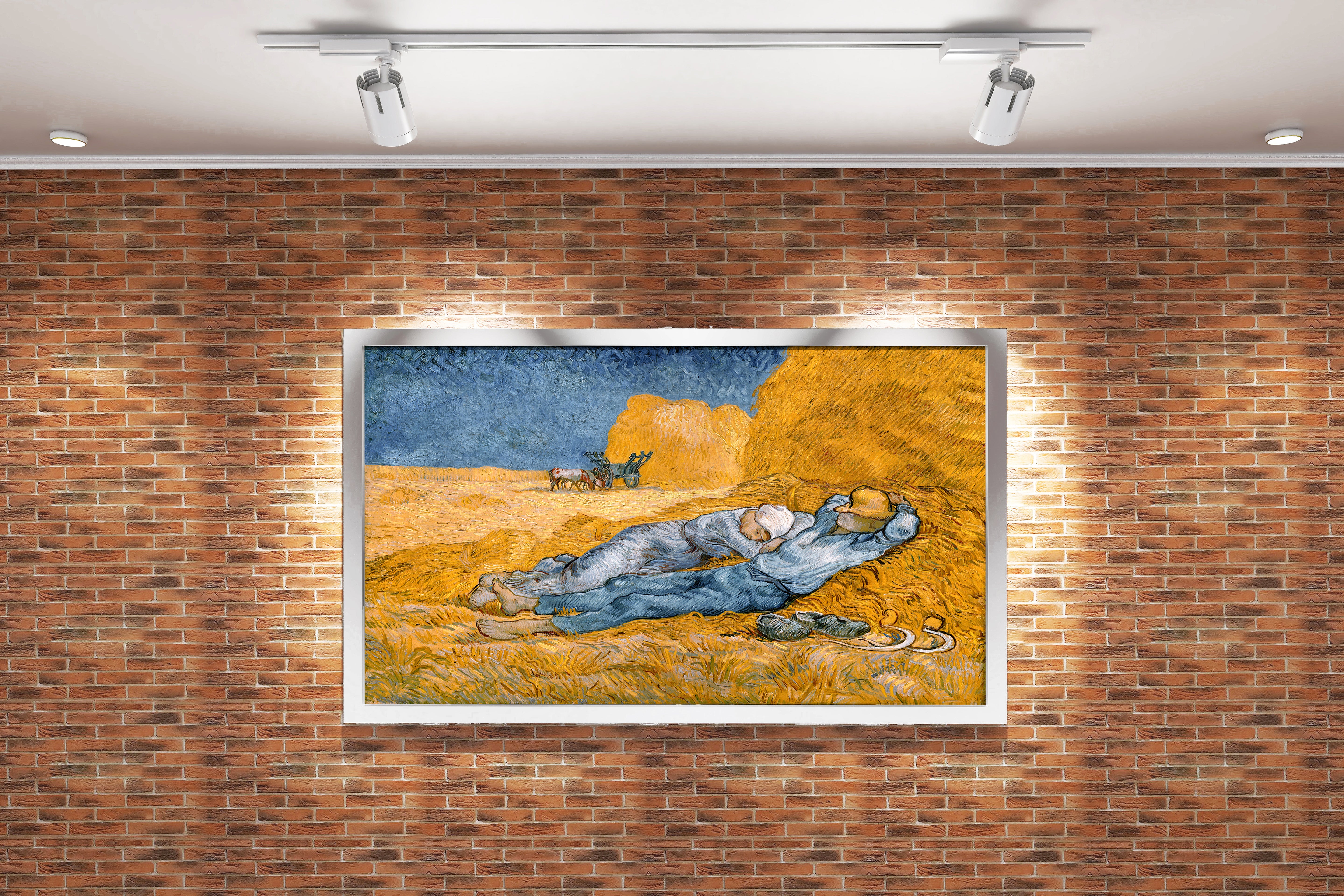 Van Gogh'un Millet Yorumu Öğle Uykusu (The Siesta) Post-Empresyonist Kanvas Tablo