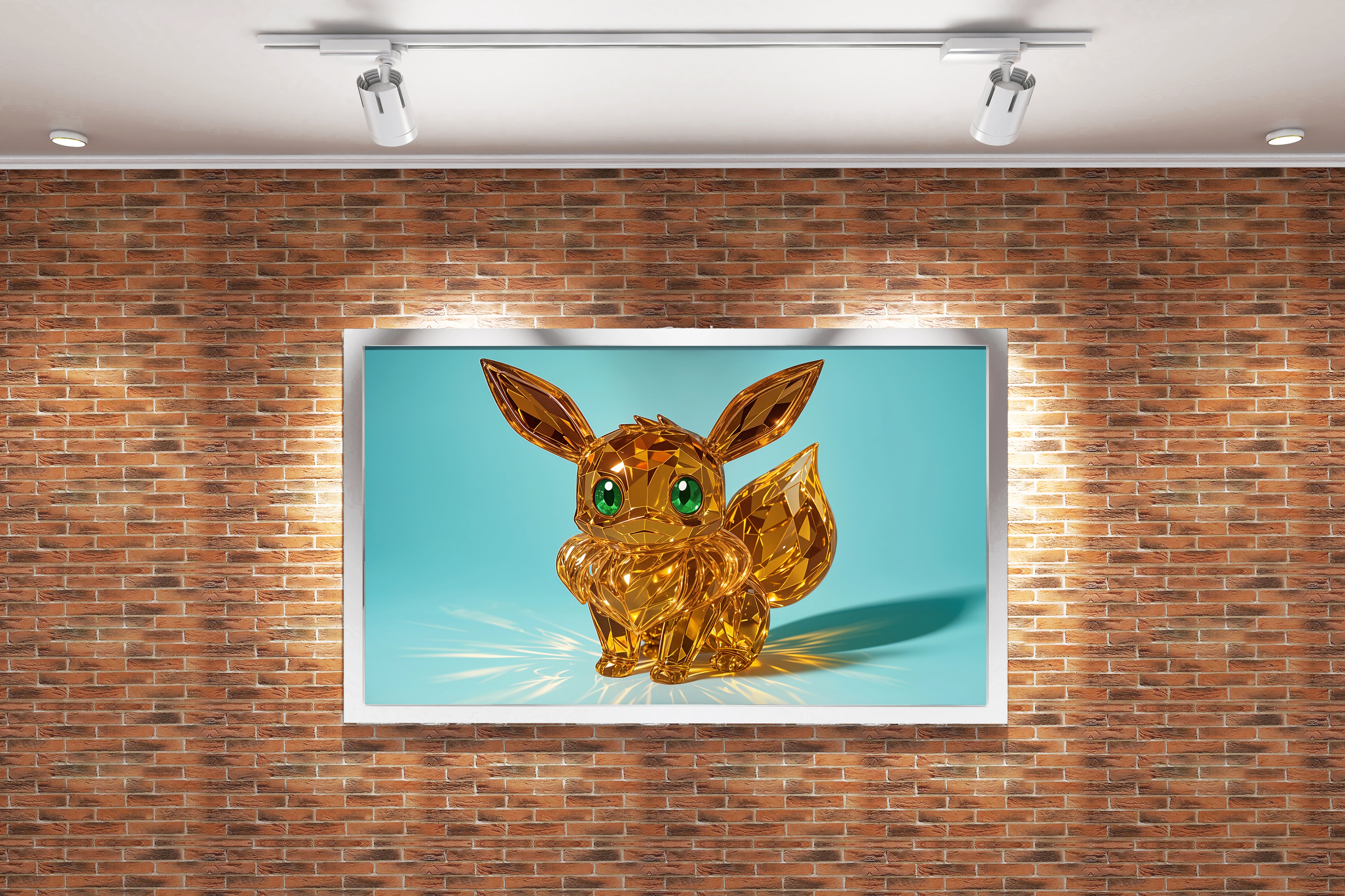 ai creation, prismatic looking pokemon, soft colors, ai art, art, kanvas tablo