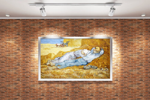 Vincent van Gogh Hasat Zamanı Dinlenme Çiftçiler La Méridienne Kanvas Tablo