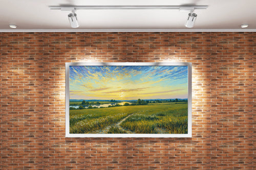 oil painting style soft colored, view, art, kanvas tablo