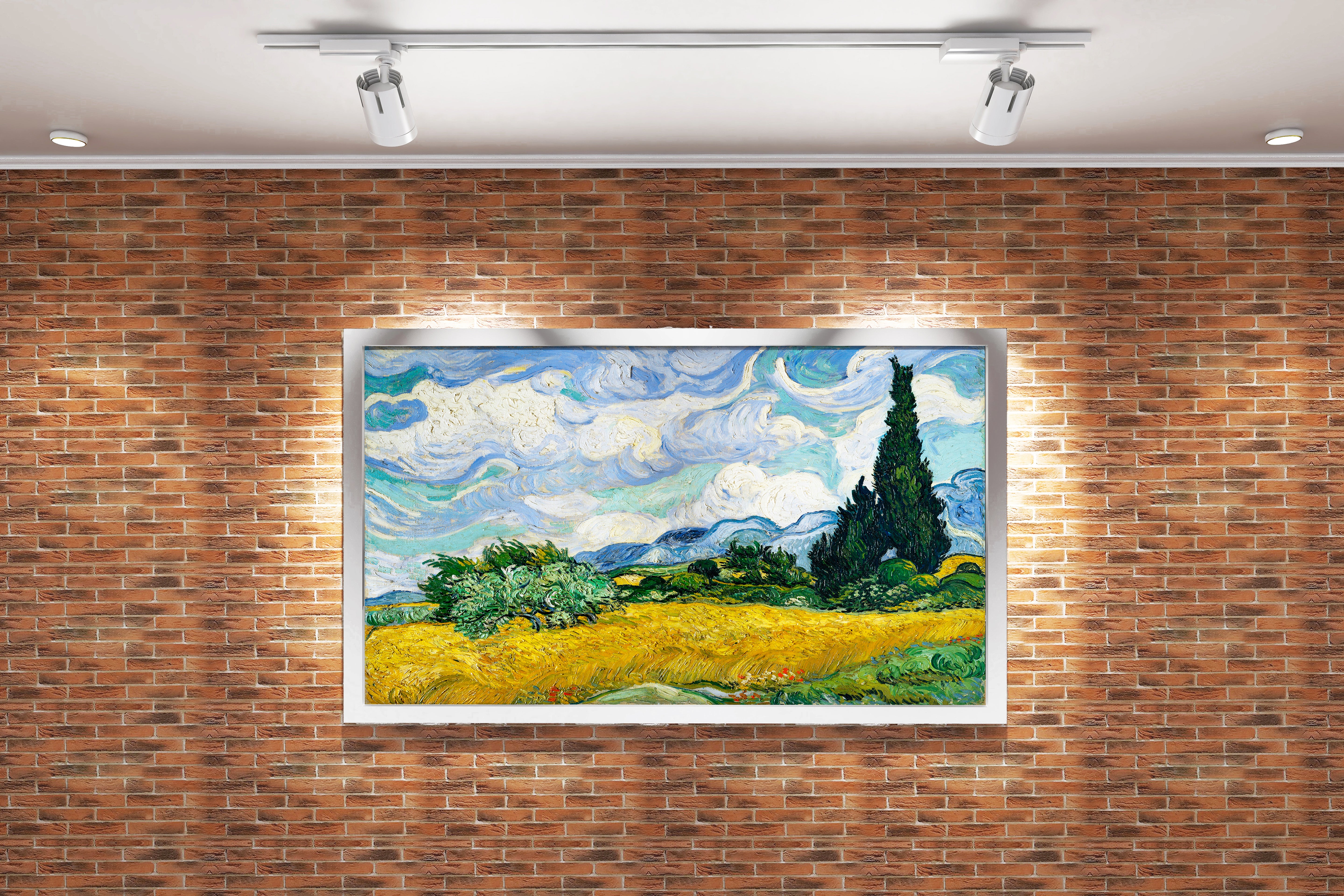 Vincent van Gogh'un Saint-Rémy Başyapıtı Selvili Buğday Tarlası Kanvas Tablo