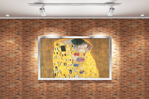 Gustav Klimt'in Altın Dönem Başyapıtı Öpücük (The Kiss) Art Nouveau Kanvas Tablo