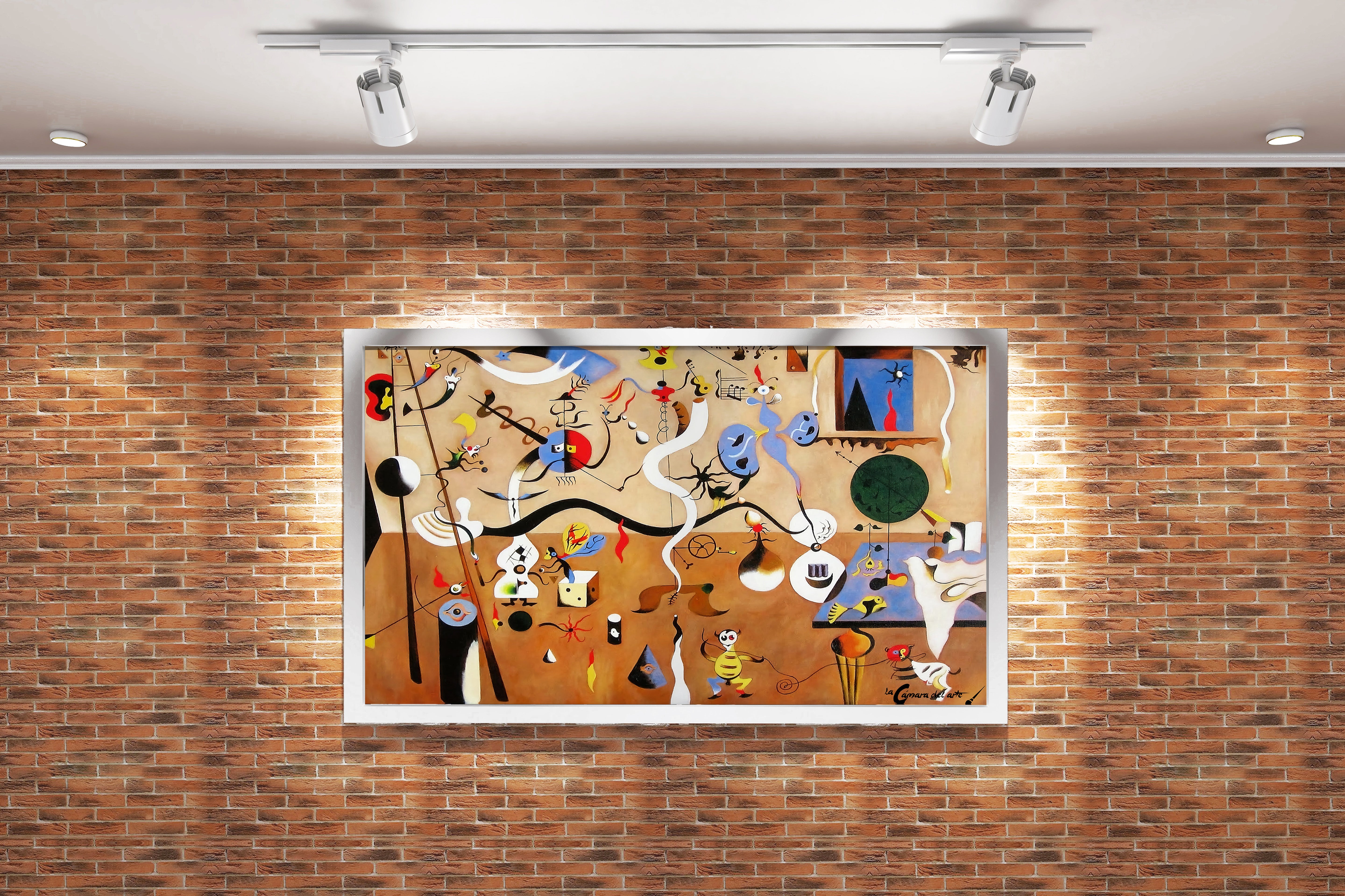 Joan Miró'nun Sürrealist Başyapıtı Harlequin'in Karnavalı (Carnaval d'Arlequin) Kanvas Tablo