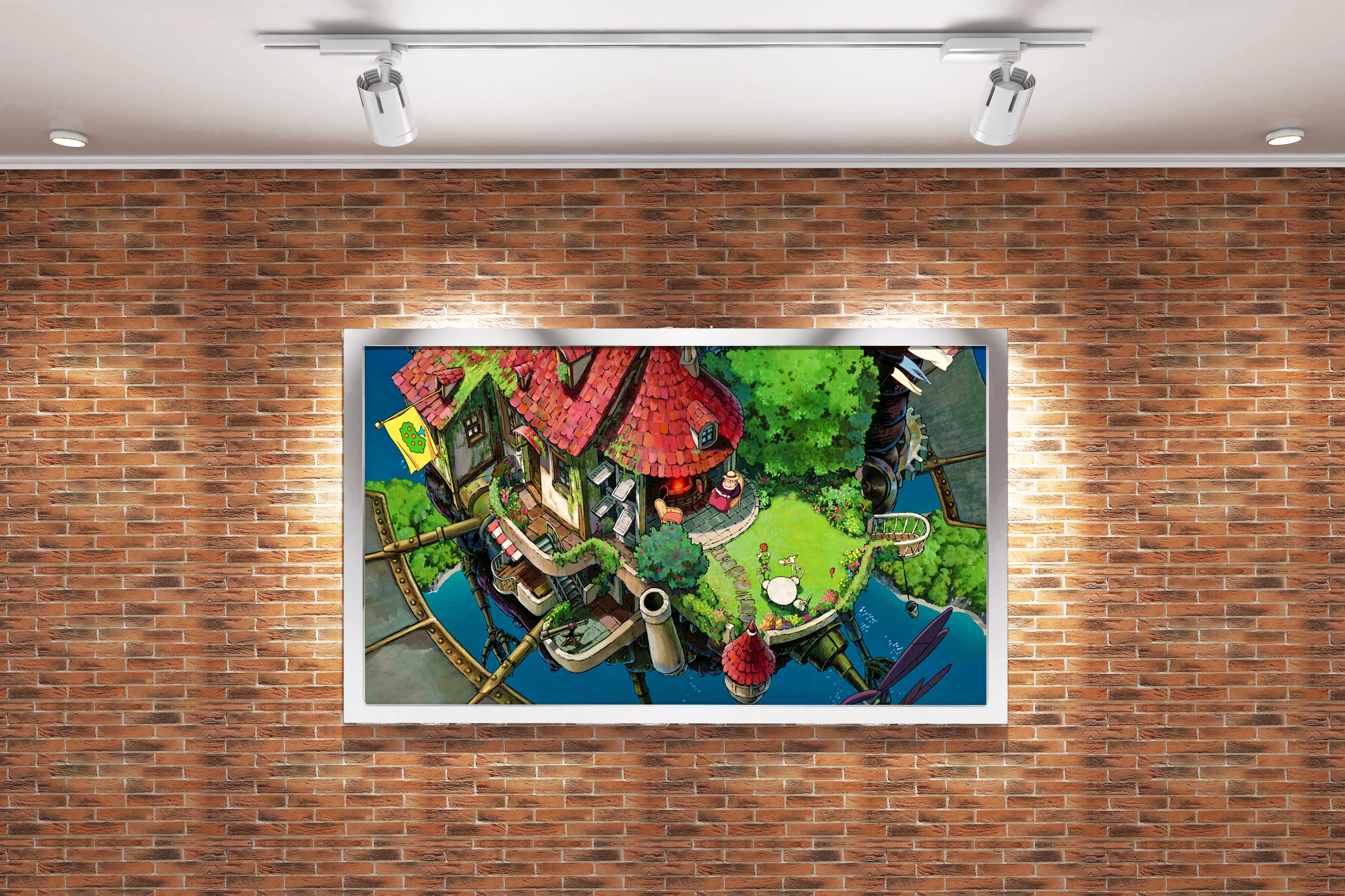howls moving castle model 8, anime, studio ghibli theme, art, kanvas tablo
