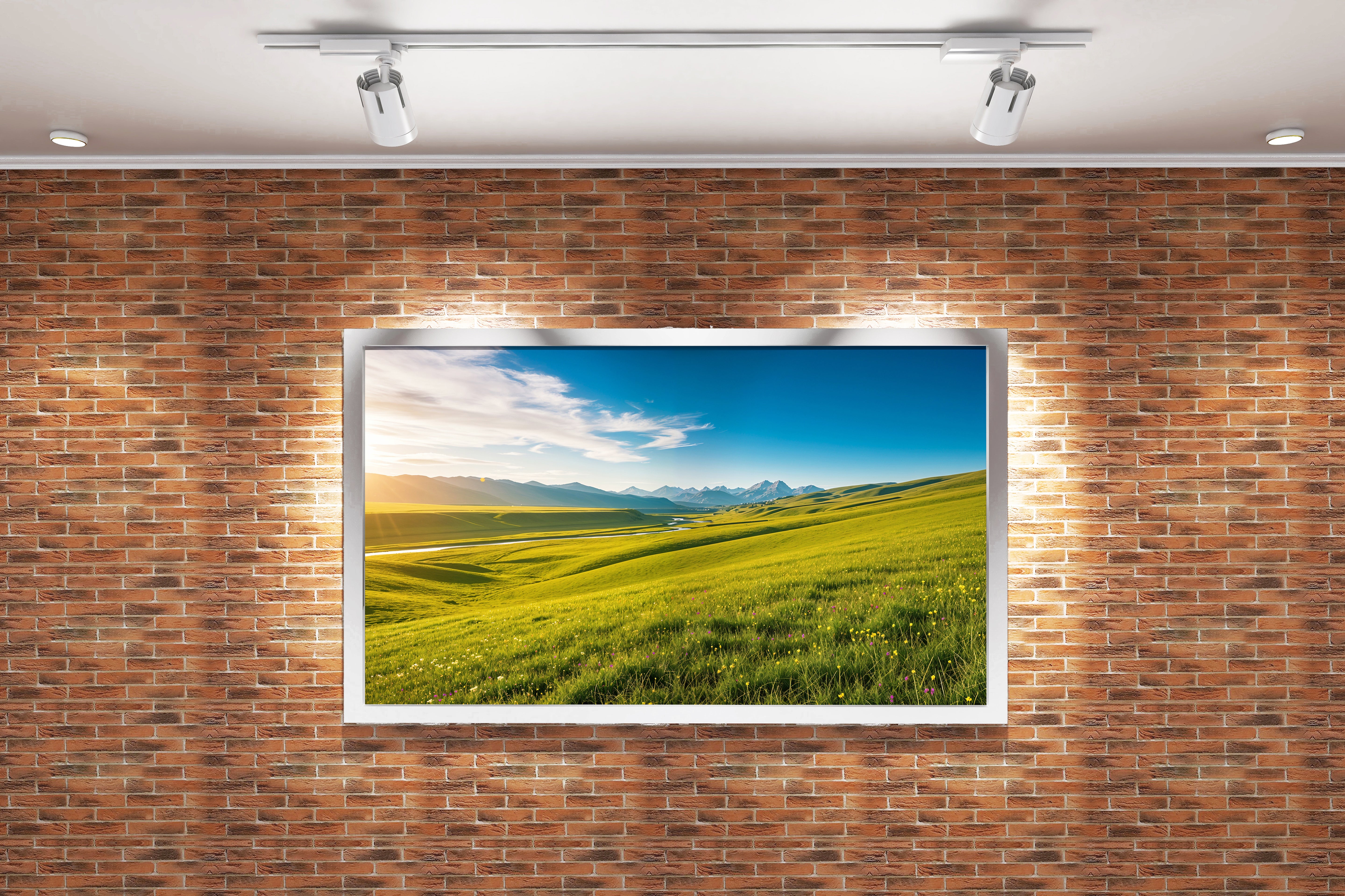 nature and countryside views in daylight, view, art, kanvas tablo