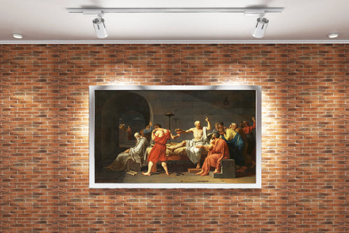 Jacques-Louis David'in Felsefi Başyapıtı Sokrates'in Ölümü Neoklasik Kanvas Tablo
