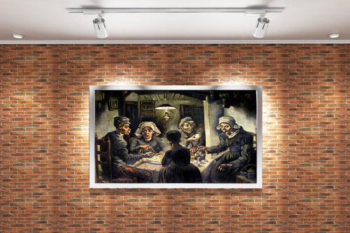 Vincent van Gogh'un İlk Başyapıtı Patates Yiyenler Realist Kanvas Tablo