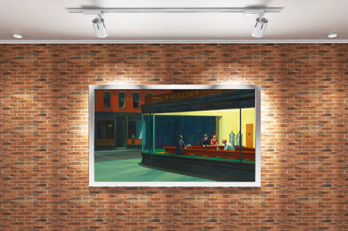 Edward Hopper'ın İkonik Başyapıtı Gece Kuşları (Nighthawks) Amerikan Realizmi Kanvas Tablo
