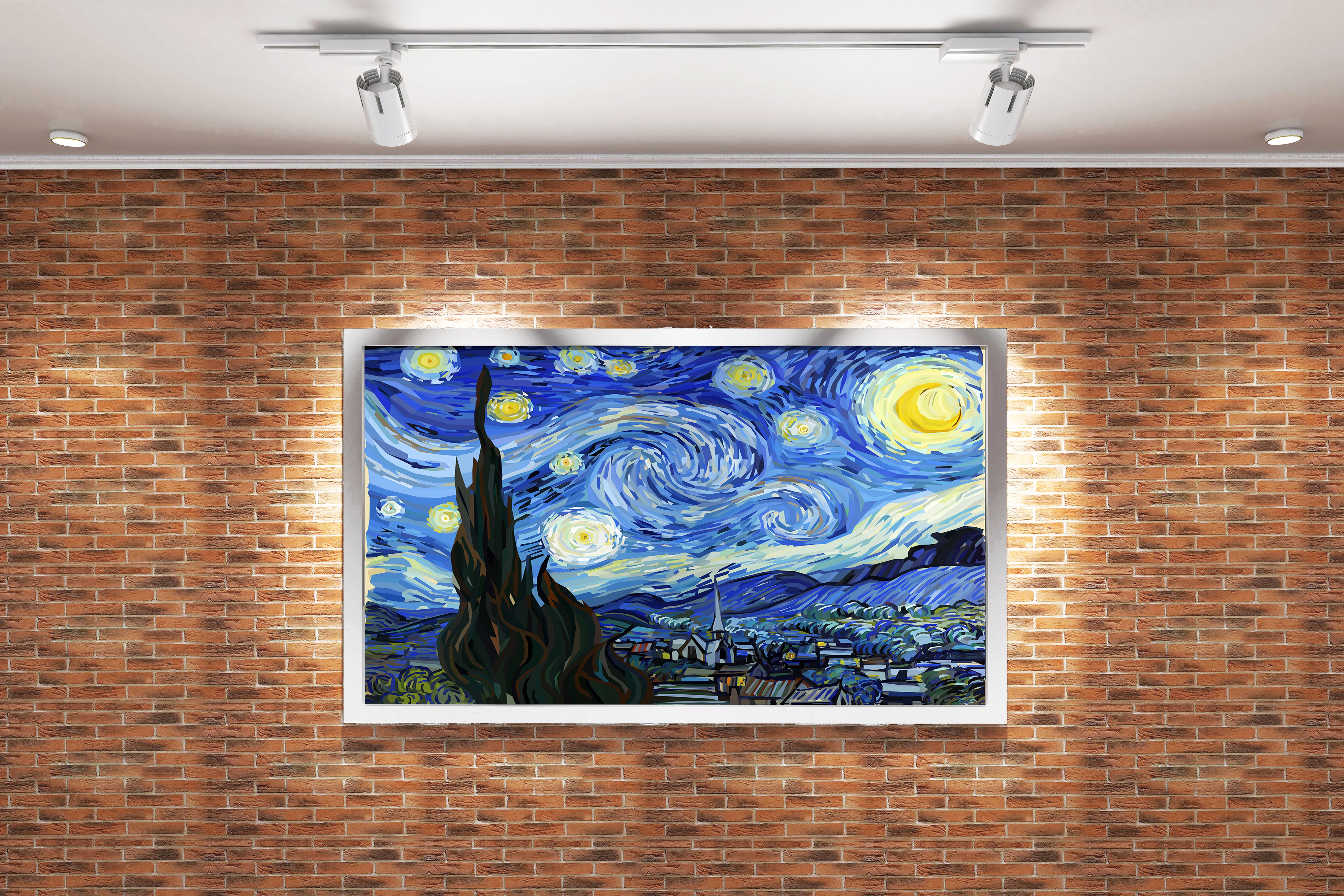 Vincent Van Gogh Yıldızlı Gece Efsanevi Sanat Kanvas Tablo