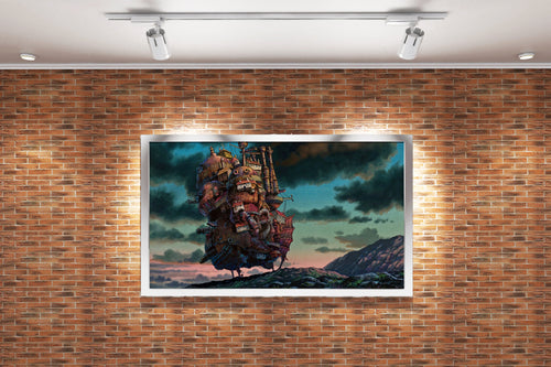 howls moving castle model 10, anime, studio ghibli theme, art, kanvas tablo