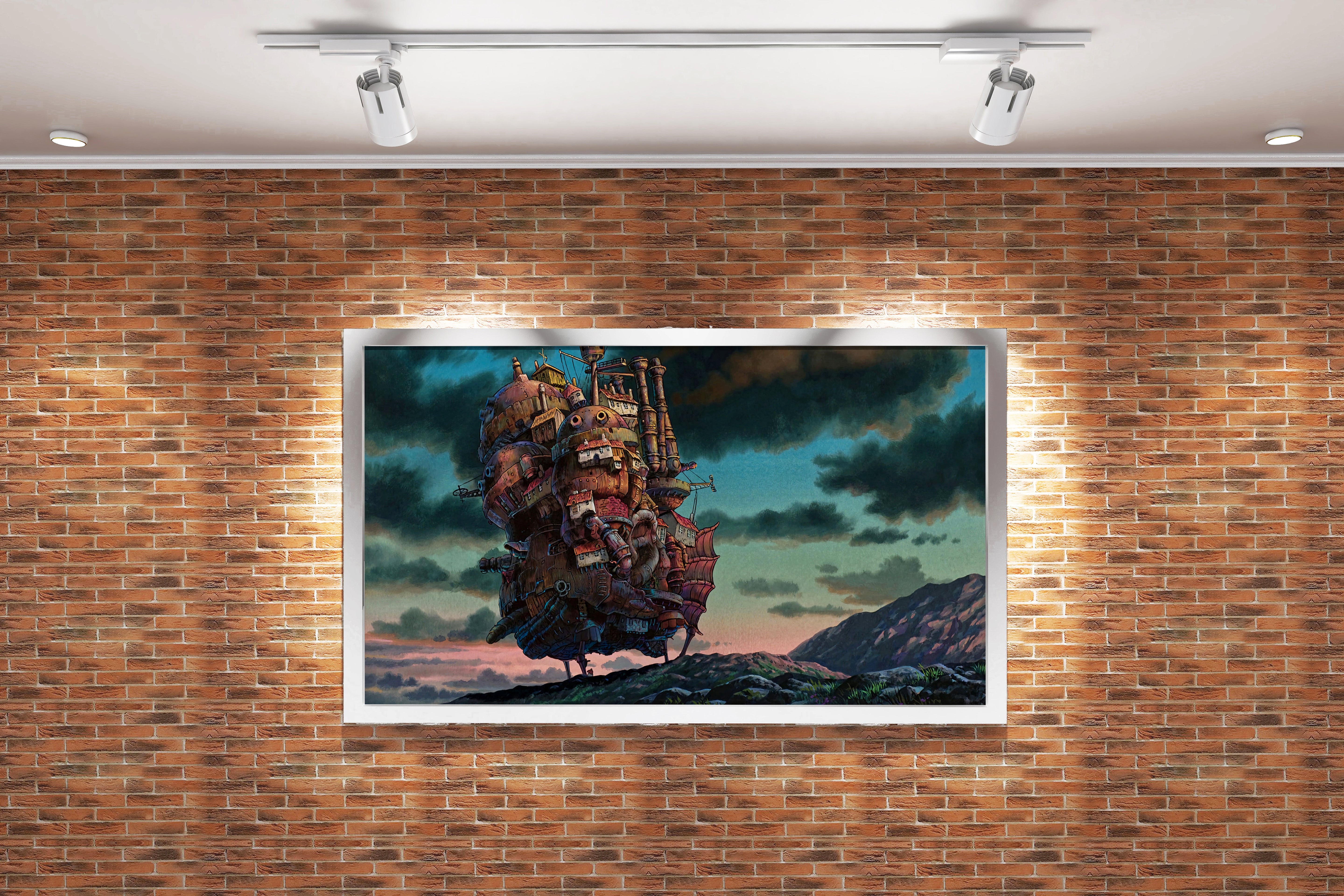 howls moving castle model 10, anime, studio ghibli theme, art, kanvas tablo