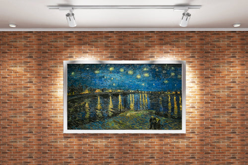 Van Gogh Rhône Nehri Üzerinde Yıldızlı Gece Manzarası Kanvas Tablo