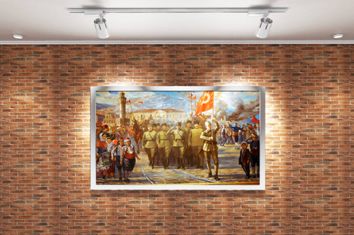 The Turkish Army's entry into Izmir, art, kanvas tablo