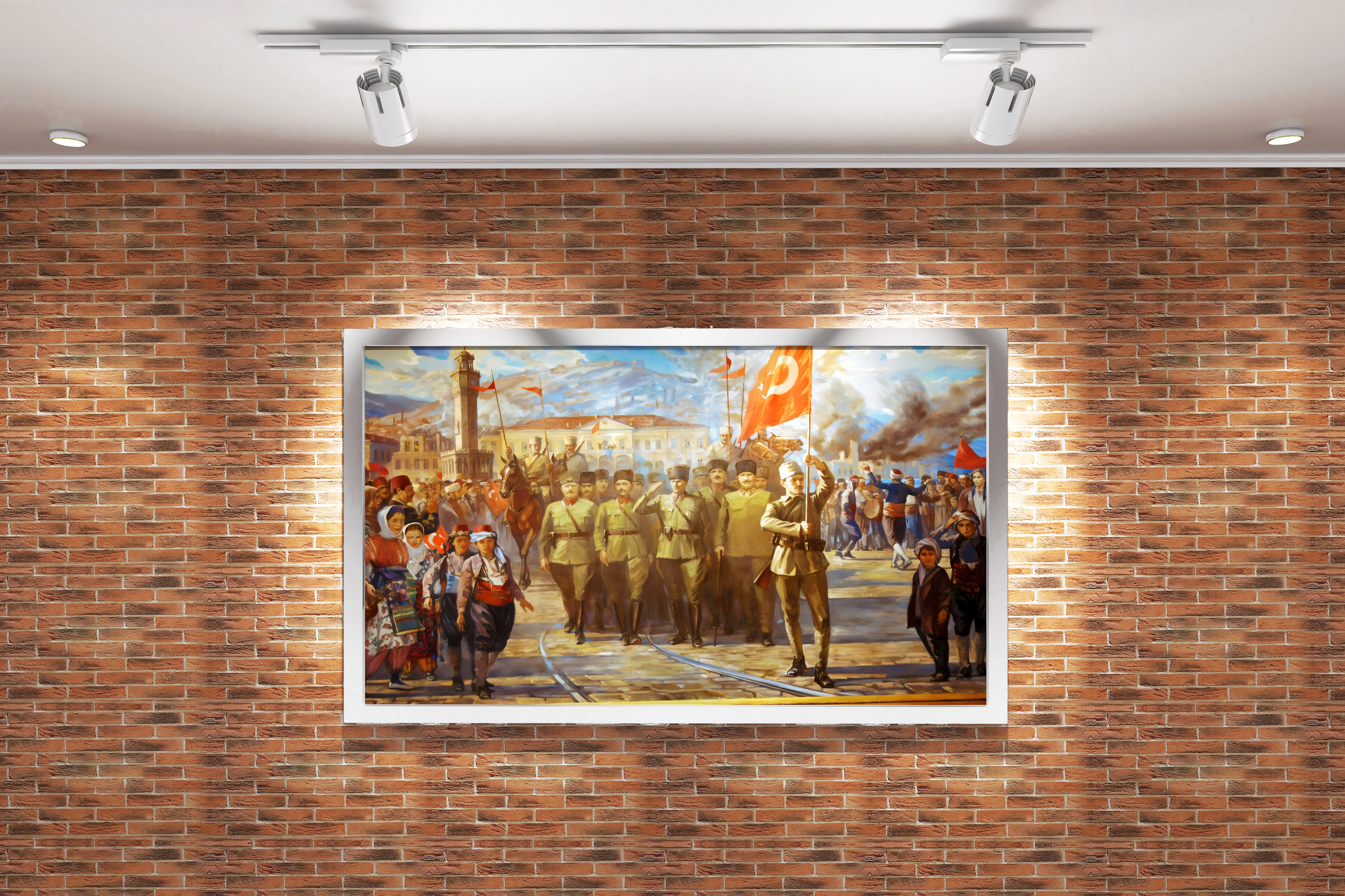 The Turkish Army's entry into Izmir, art, kanvas tablo