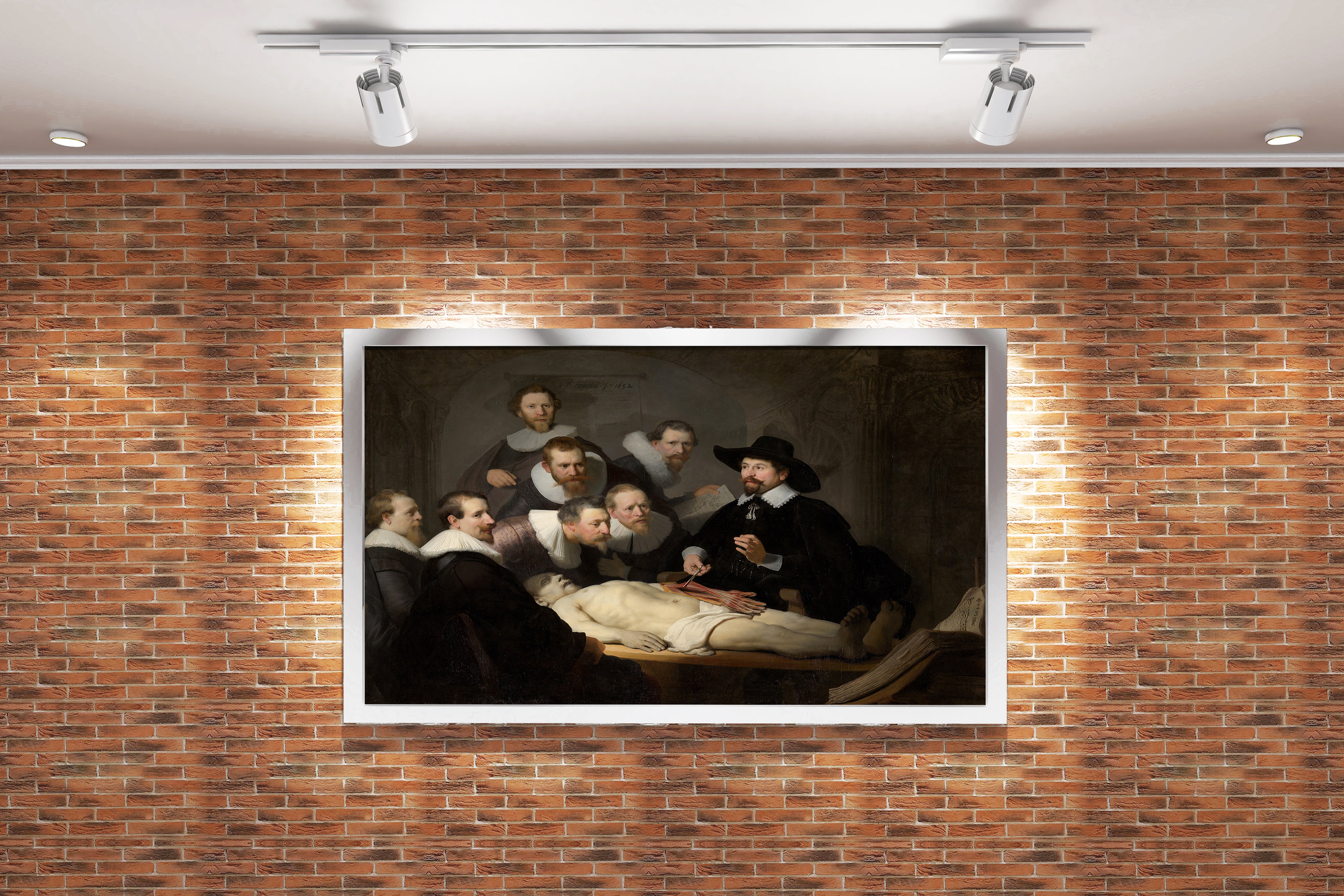 Rembrandt'ın Başyapıtı Doktor Tulp'un Anatomi Dersi Barok Sanatı Kanvas Tablo