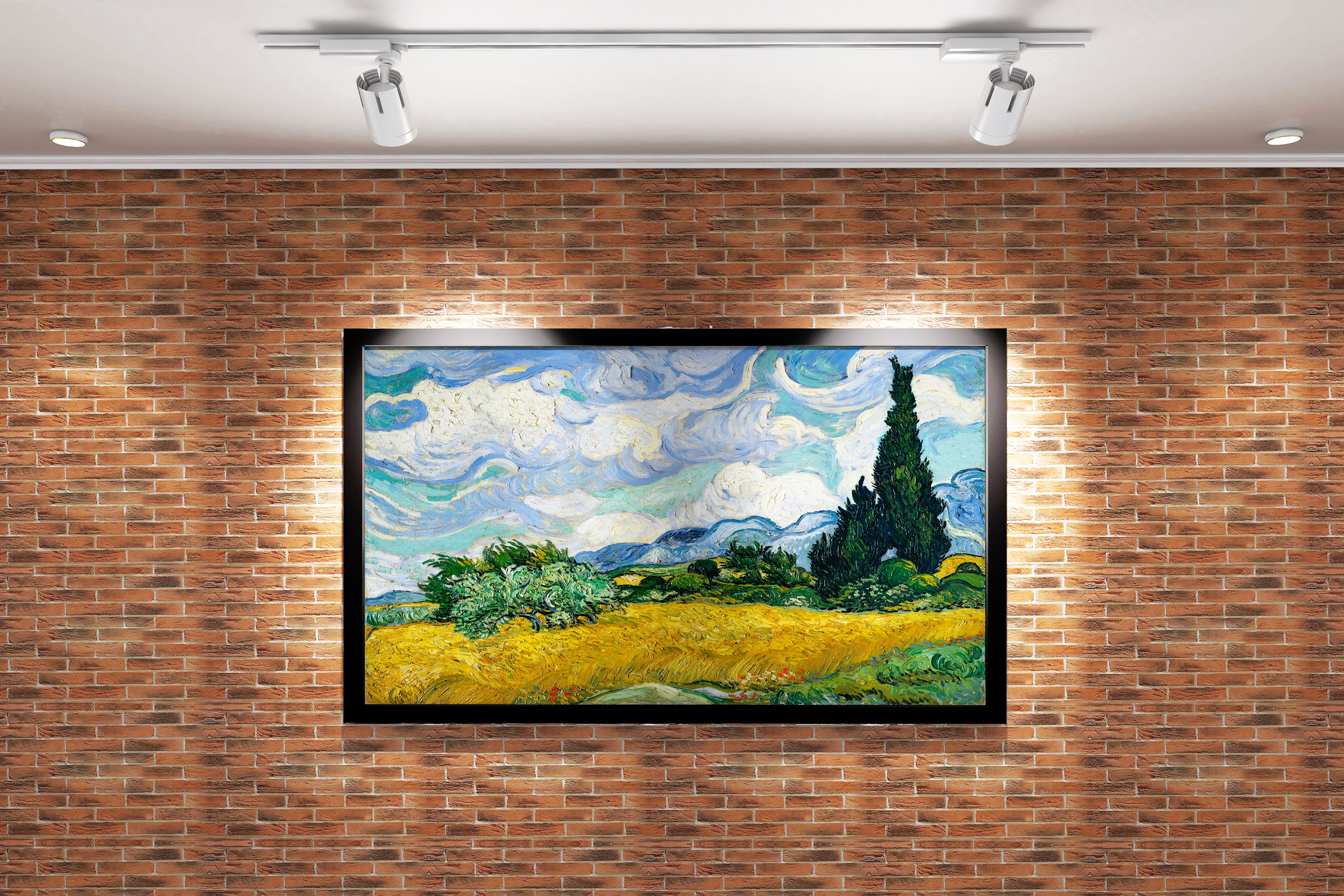 Vincent van Gogh'un Saint-Rémy Başyapıtı Selvili Buğday Tarlası Kanvas Tablo