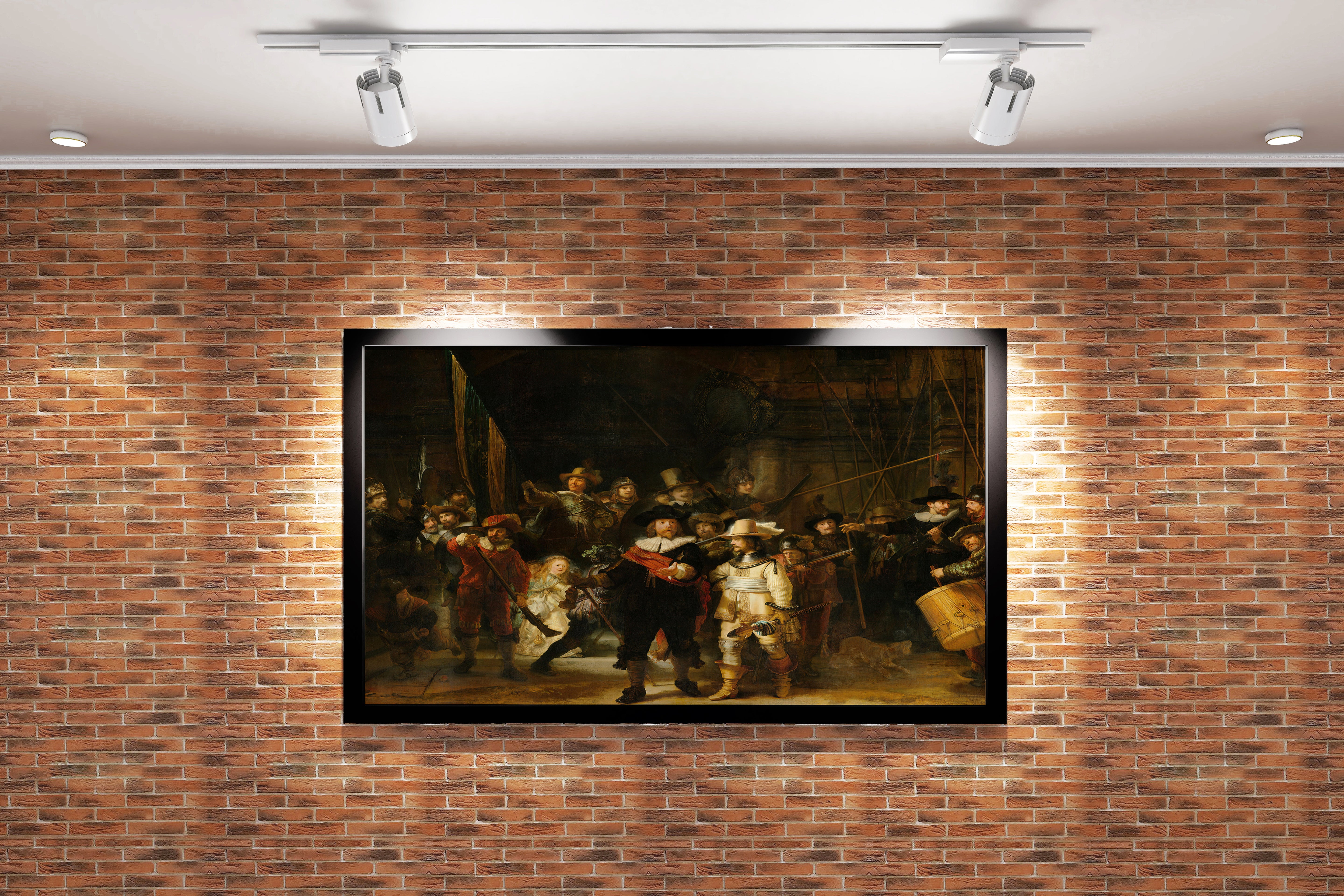 Rembrandt'ın Anıtsal Başyapıtı Gece Devriyesi (The Night Watch) Hollanda Altın Çağı Kanvas Tablo