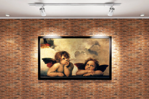 Raffaello'nun İkonik Eseri Sistine Madonna Melekleri Rönesans Kanvas Tablo