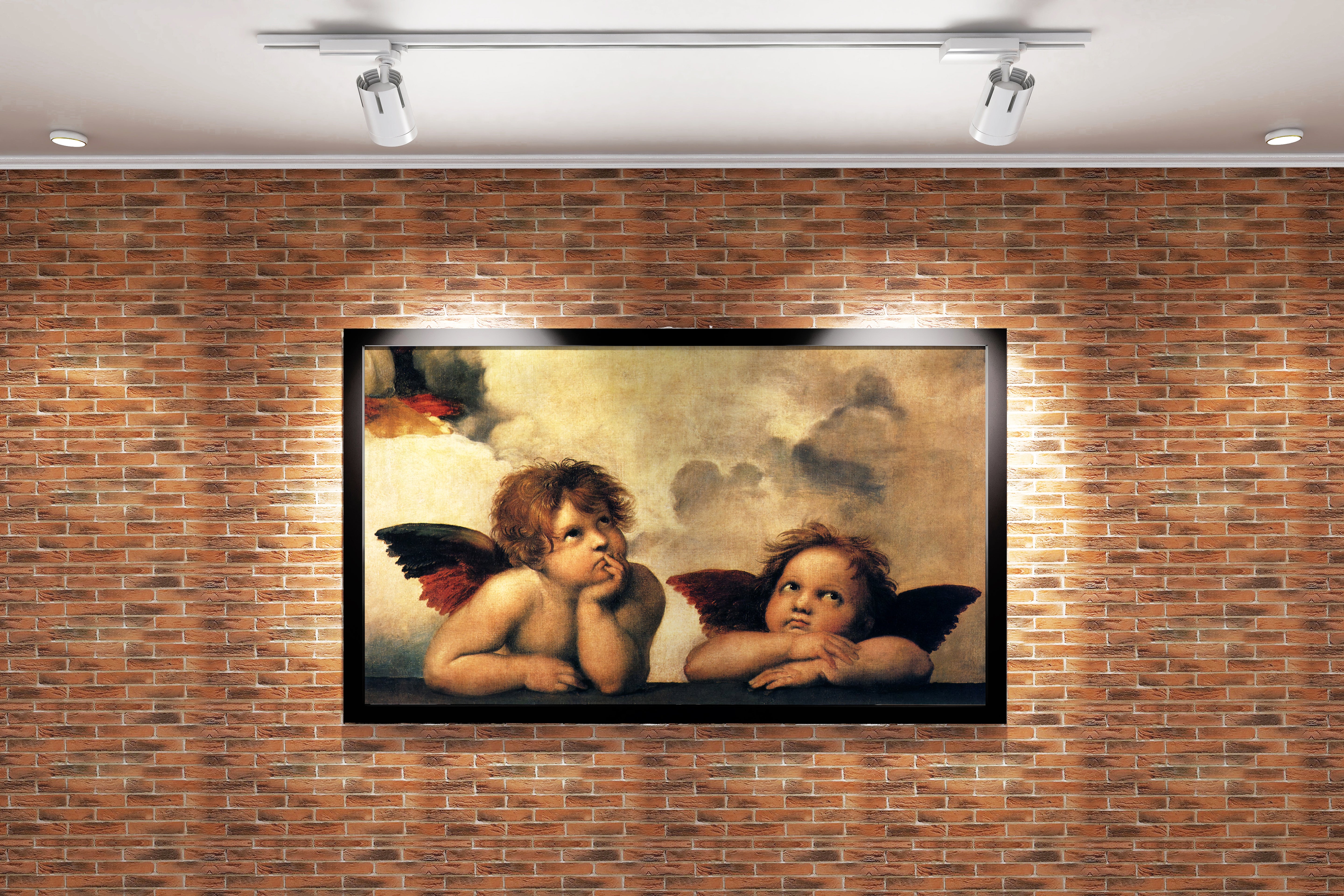 Raffaello'nun İkonik Eseri Sistine Madonna Melekleri Rönesans Kanvas Tablo