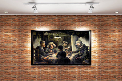Vincent van Gogh'un İlk Başyapıtı Patates Yiyenler Realist Kanvas Tablo