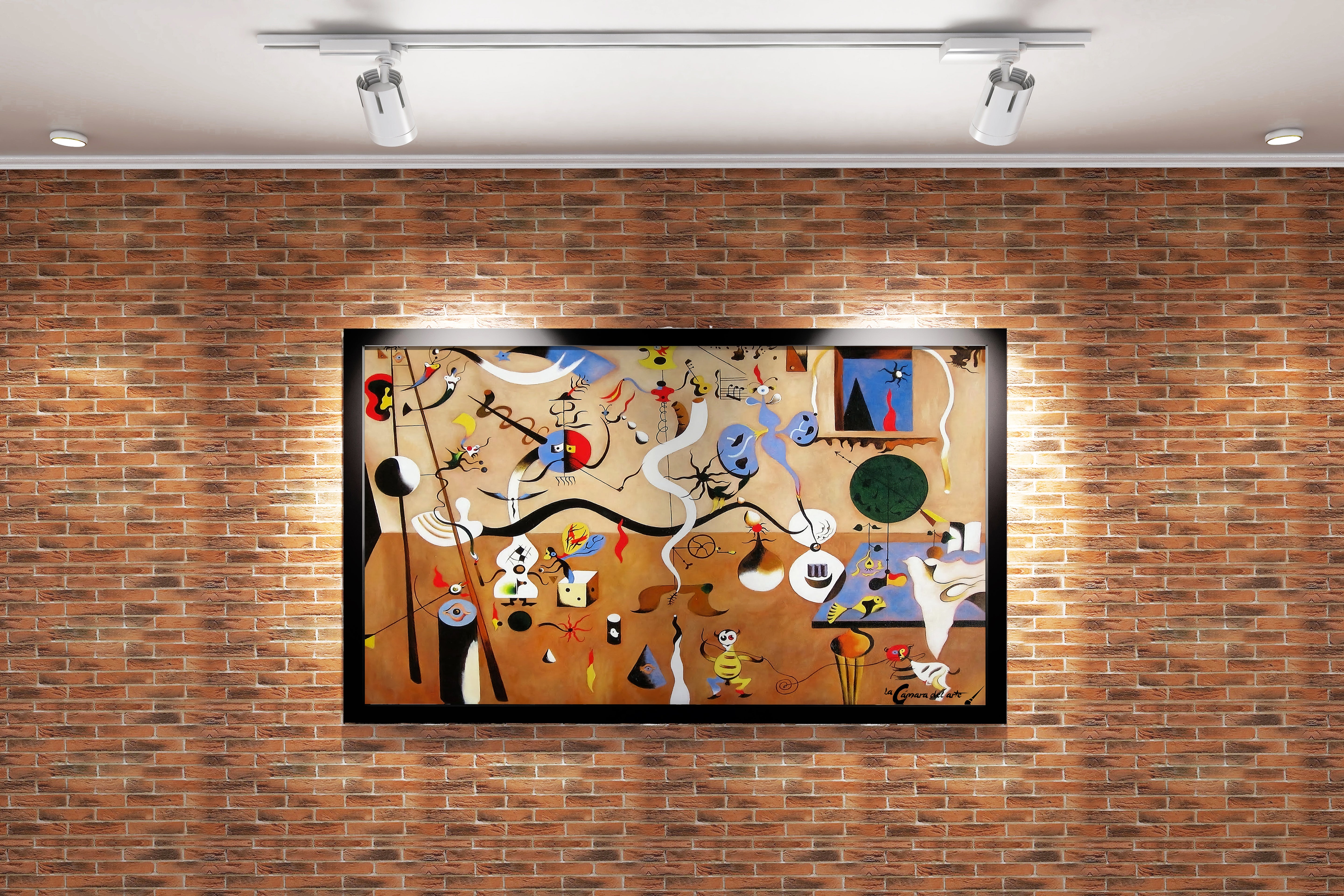 Joan Miró'nun Sürrealist Başyapıtı Harlequin'in Karnavalı (Carnaval d'Arlequin) Kanvas Tablo