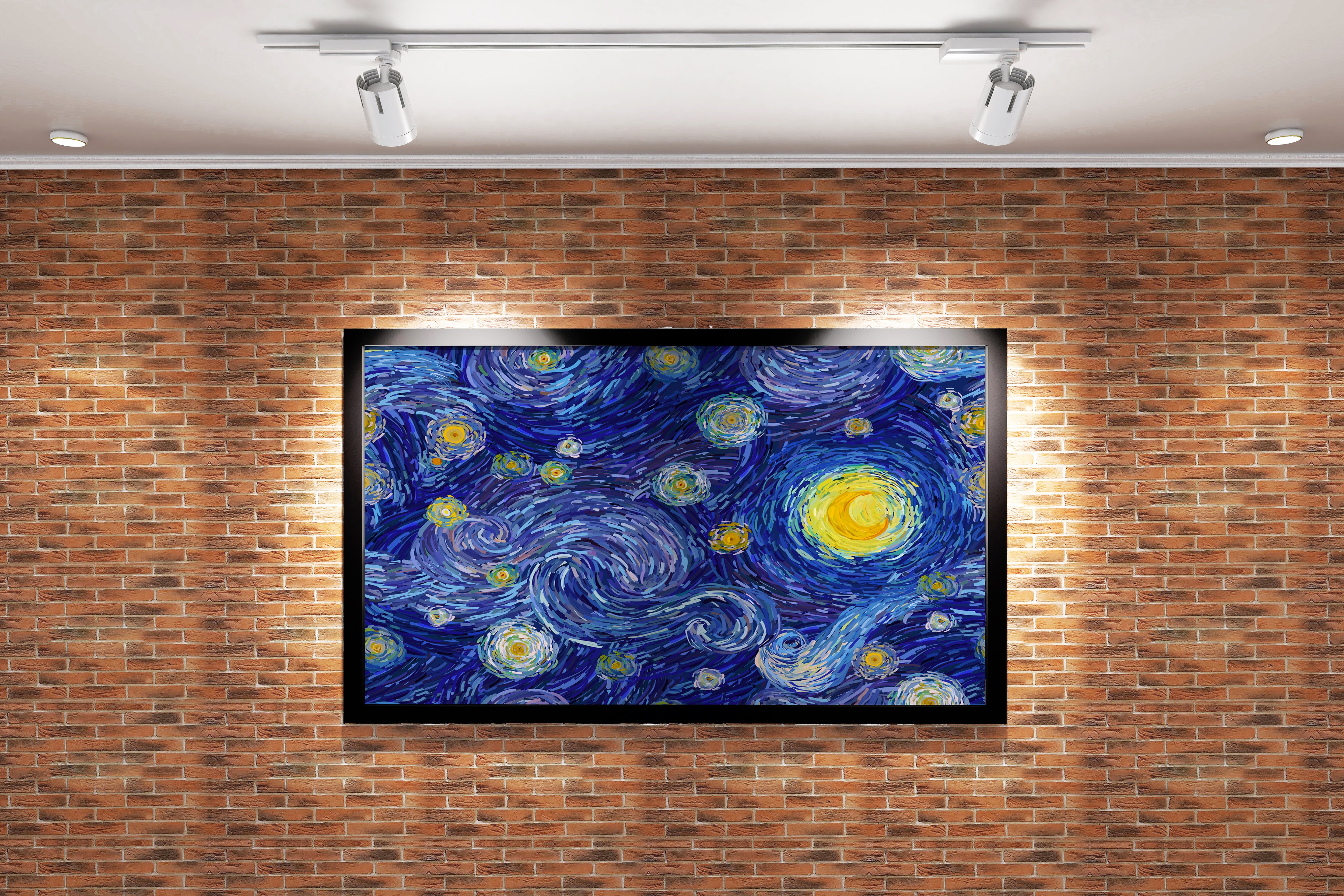 Van Gogh Yıldızlı Gece Sanatsal Dokunuş Kanvas Tablo