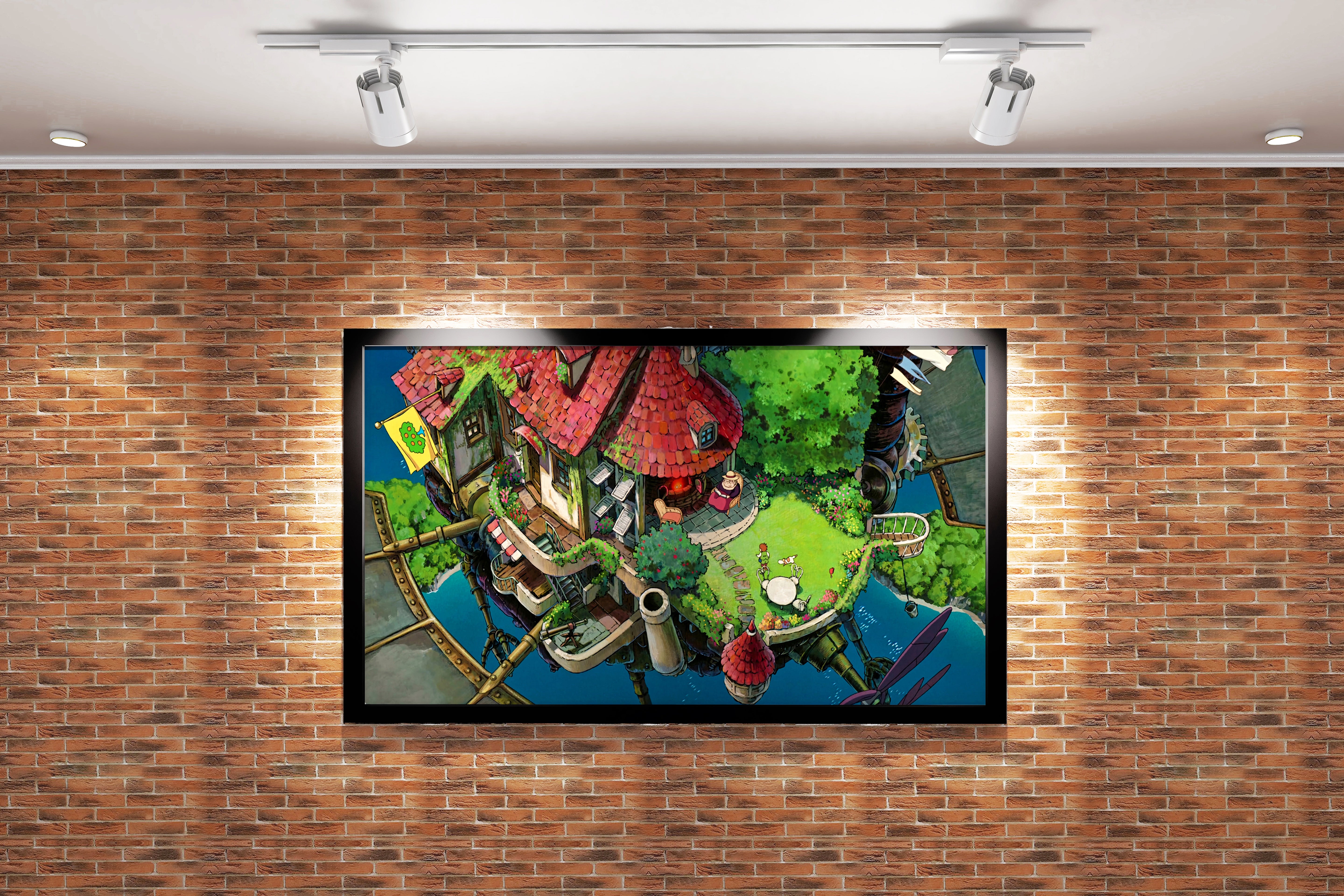 howls moving castle model 8, anime, studio ghibli theme, art, kanvas tablo