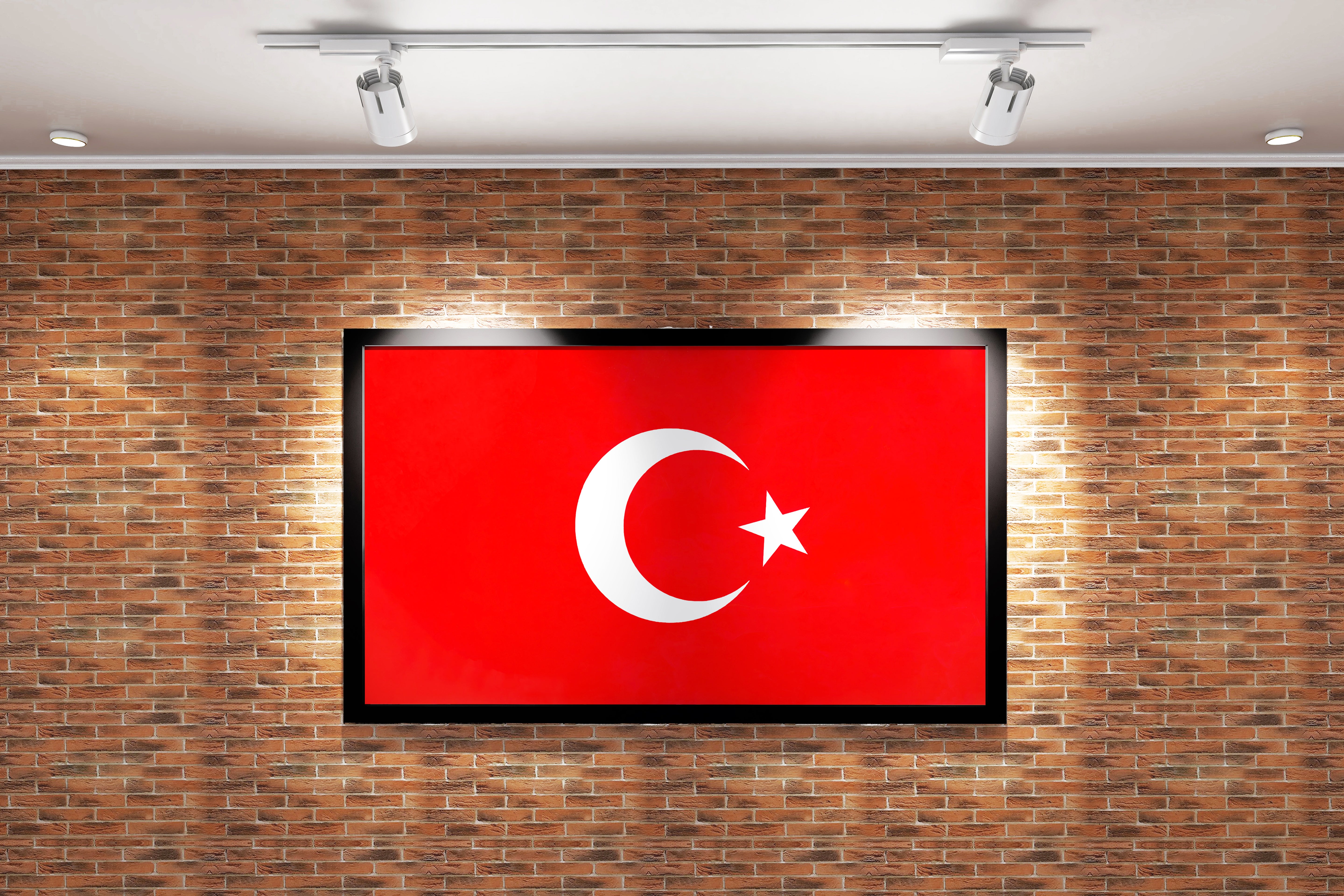 Turkish flag model 2, art, kanvas tablo