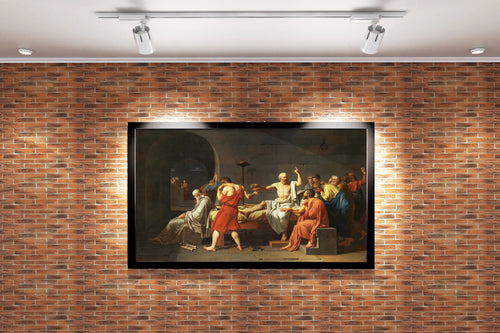Jacques-Louis David'in Felsefi Başyapıtı Sokrates'in Ölümü Neoklasik Kanvas Tablo