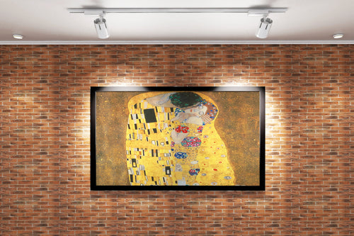 Gustav Klimt'in Altın Dönem Başyapıtı Öpücük (The Kiss) Art Nouveau Kanvas Tablo