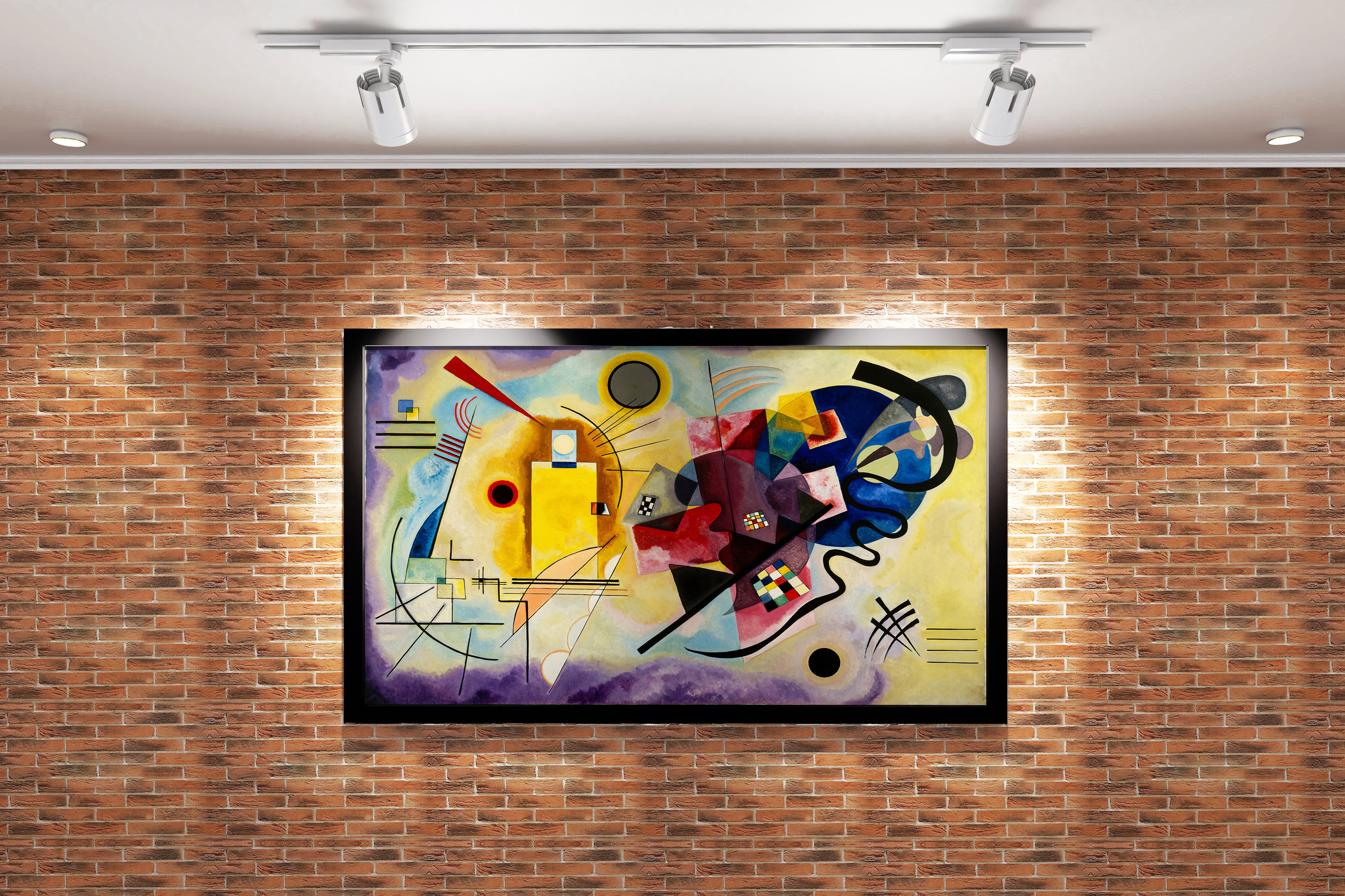 Wassily Kandinsky'nin Renk Teorisi Başyapıtı Sarı-Kırmızı-Mavi Kanvas Tablo