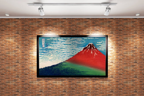 Katsushika Hokusai'nin İkonik Eseri Kızıl Fuji (Fine Wind, Clear Morning) Ukiyo-e Kanvas Tablo