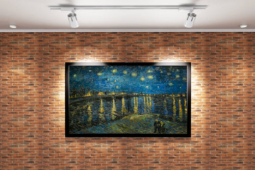 Van Gogh Rhône Nehri Üzerinde Yıldızlı Gece Manzarası Kanvas Tablo