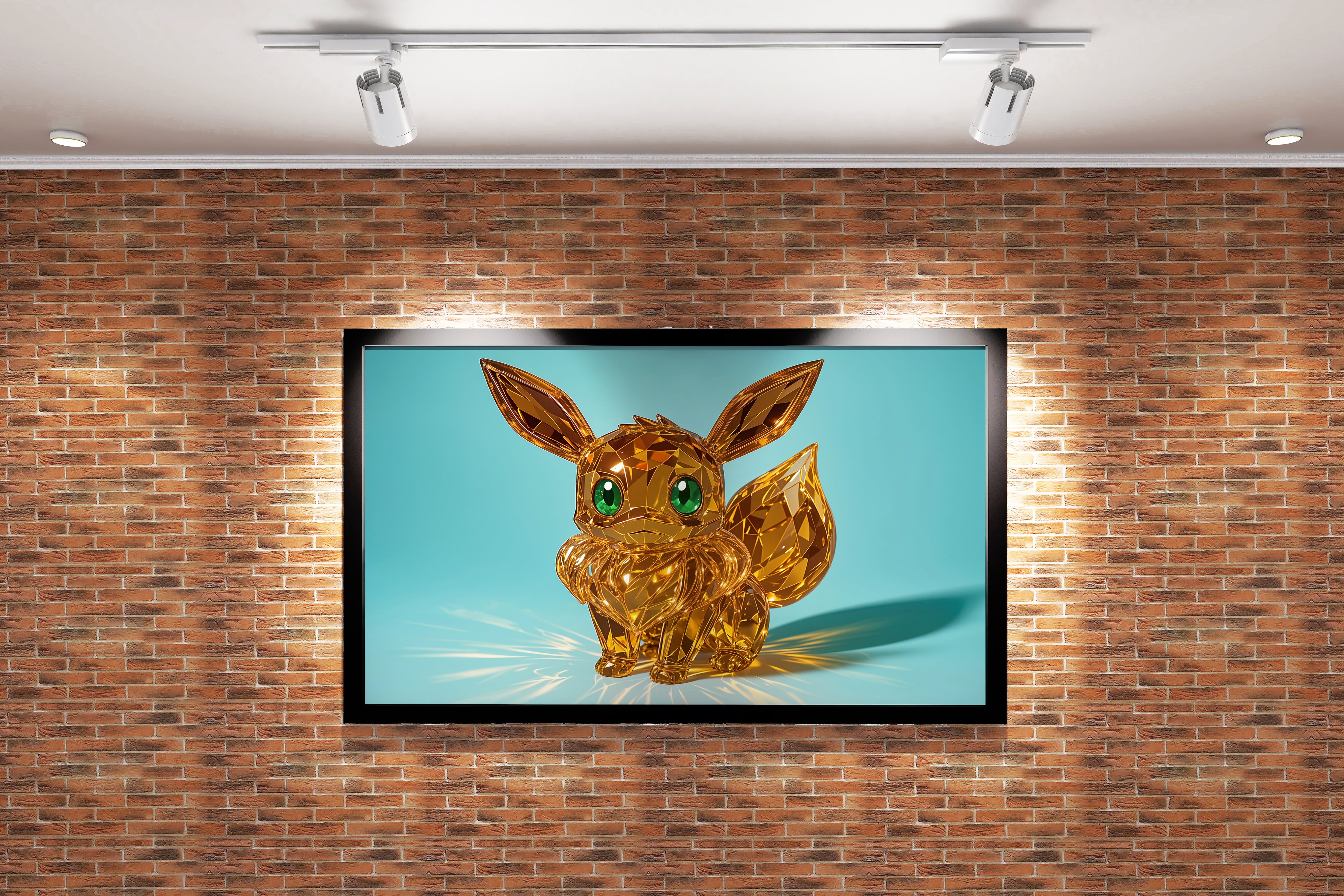 ai creation, prismatic looking pokemon, soft colors, ai art, art, kanvas tablo