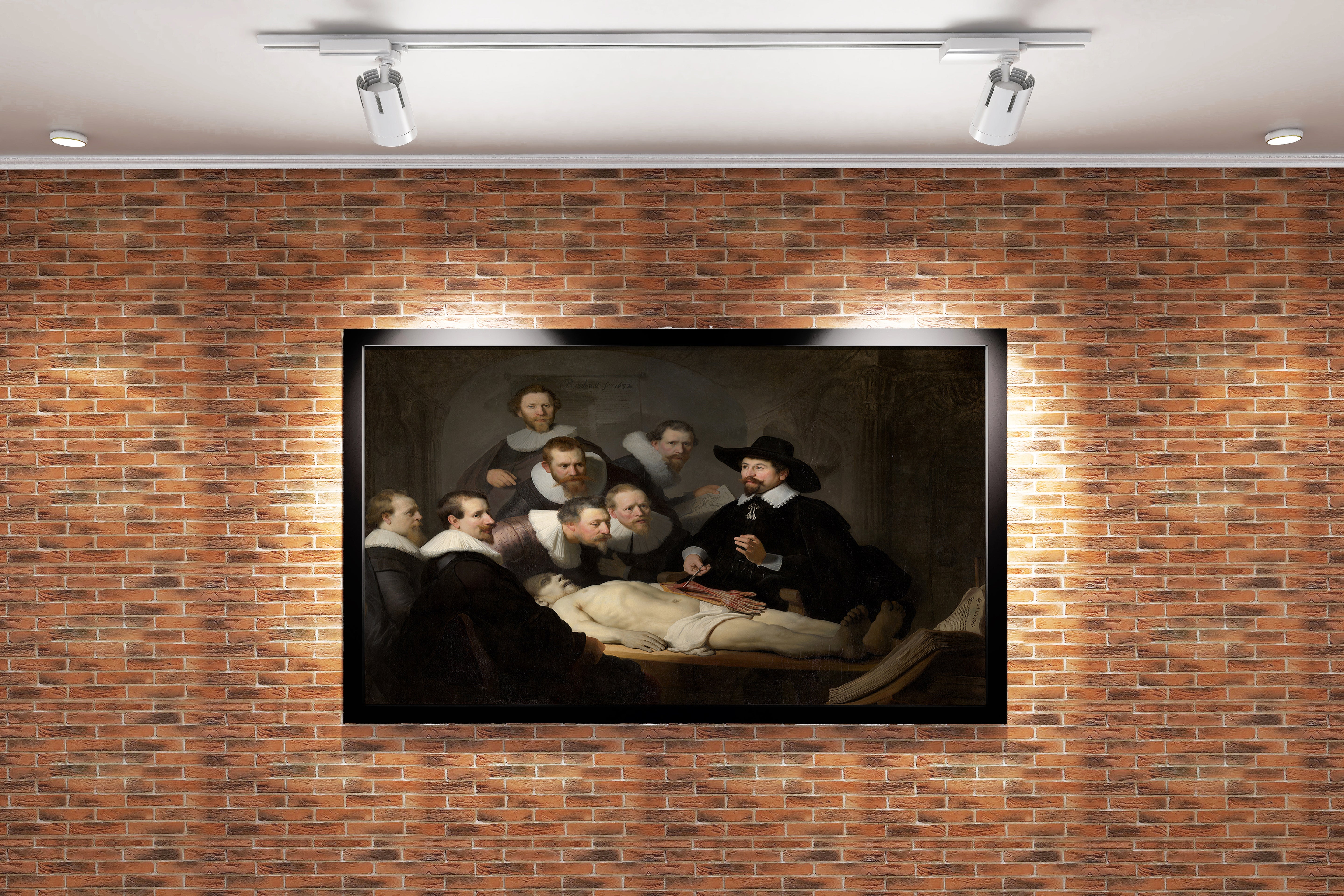 Rembrandt'ın Başyapıtı Doktor Tulp'un Anatomi Dersi Barok Sanatı Kanvas Tablo