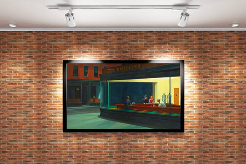 Edward Hopper'ın İkonik Başyapıtı Gece Kuşları (Nighthawks) Amerikan Realizmi Kanvas Tablo