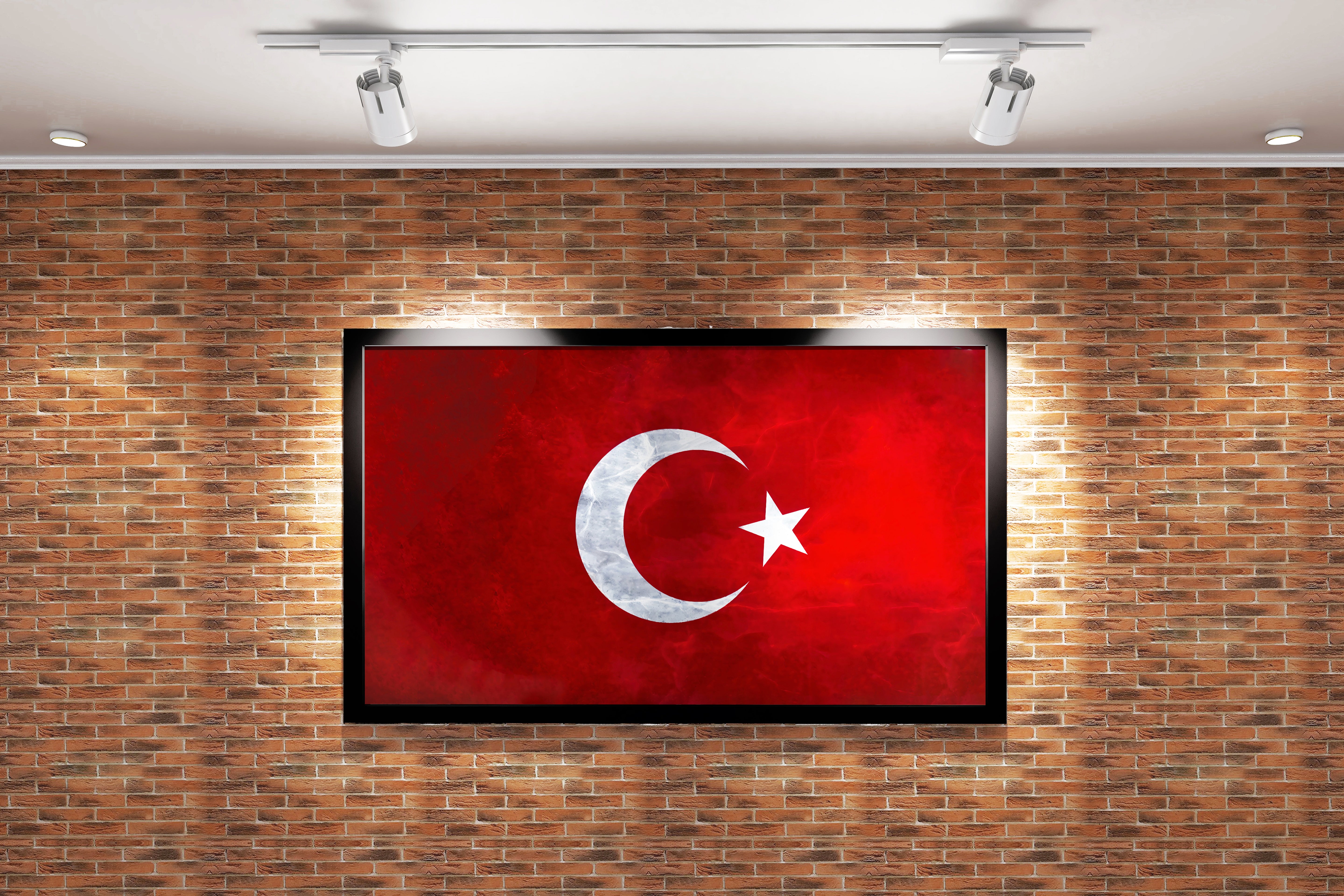 Turkish flag model 1, art, kanvas tablo