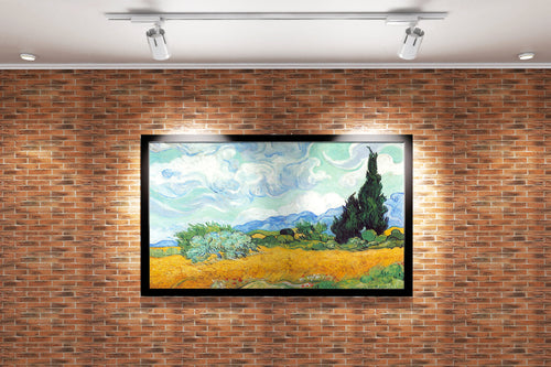 Vincent van Gogh'un Enerjik Başyapıtı Selvili Buğday Tarlası Post-Empresyonist Kanvas Tablo