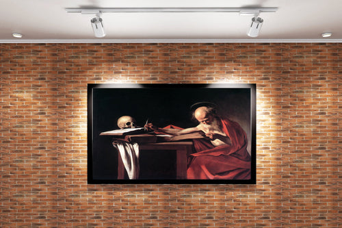 Caravaggio Yazan Aziz Jerome Chiaroscuro Barok Kanvas Tablo