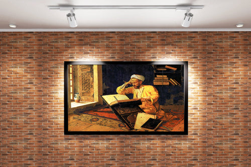Osman Hamdi Bey'in İkonik Eseri Okuyan Alim Oryantalist Kanvas Tablo