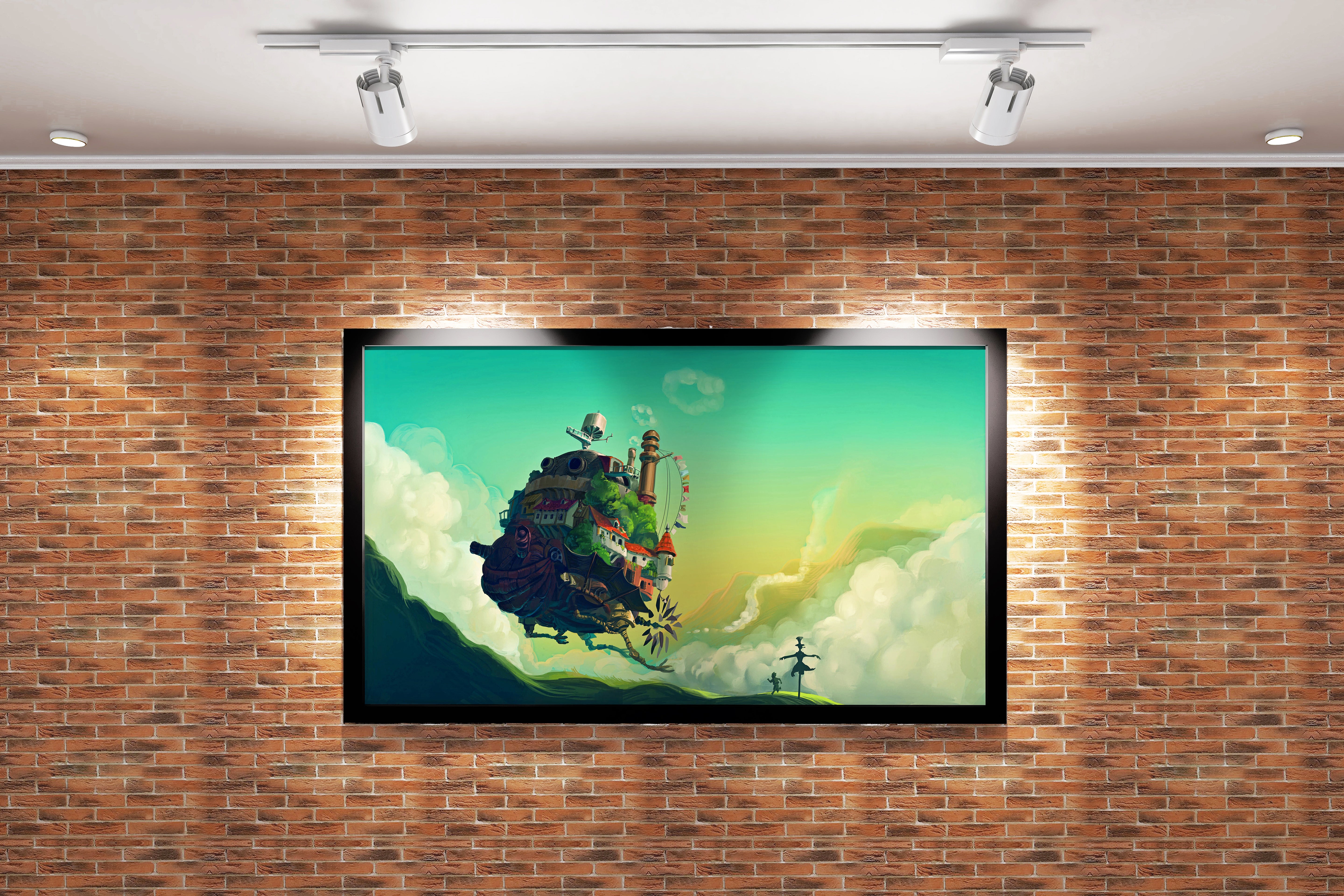 howls moving castle model 6, anime, studio ghibli theme, art, kanvas tablo
