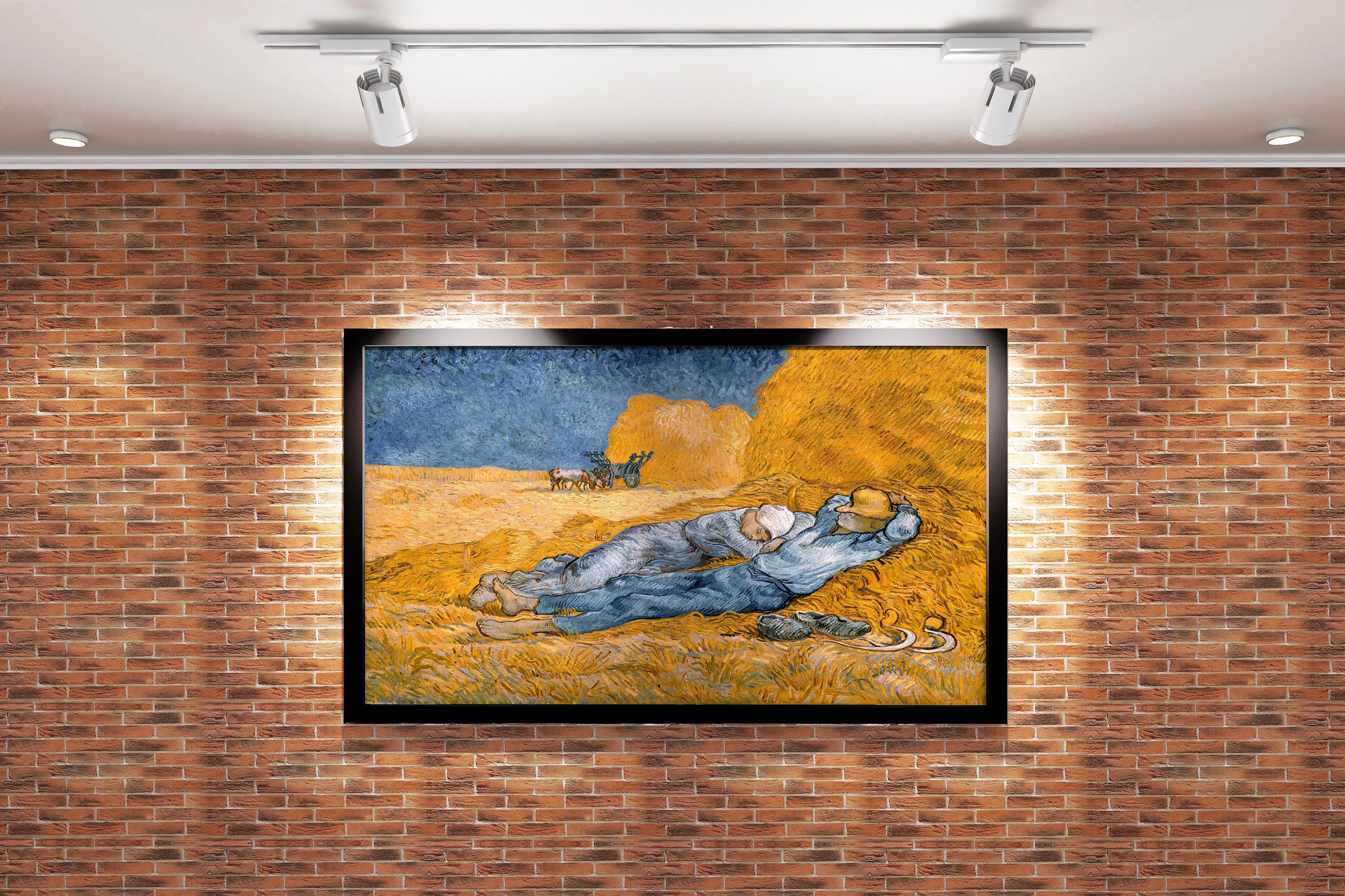 Van Gogh'un Millet Yorumu Öğle Uykusu (The Siesta) Post-Empresyonist Kanvas Tablo