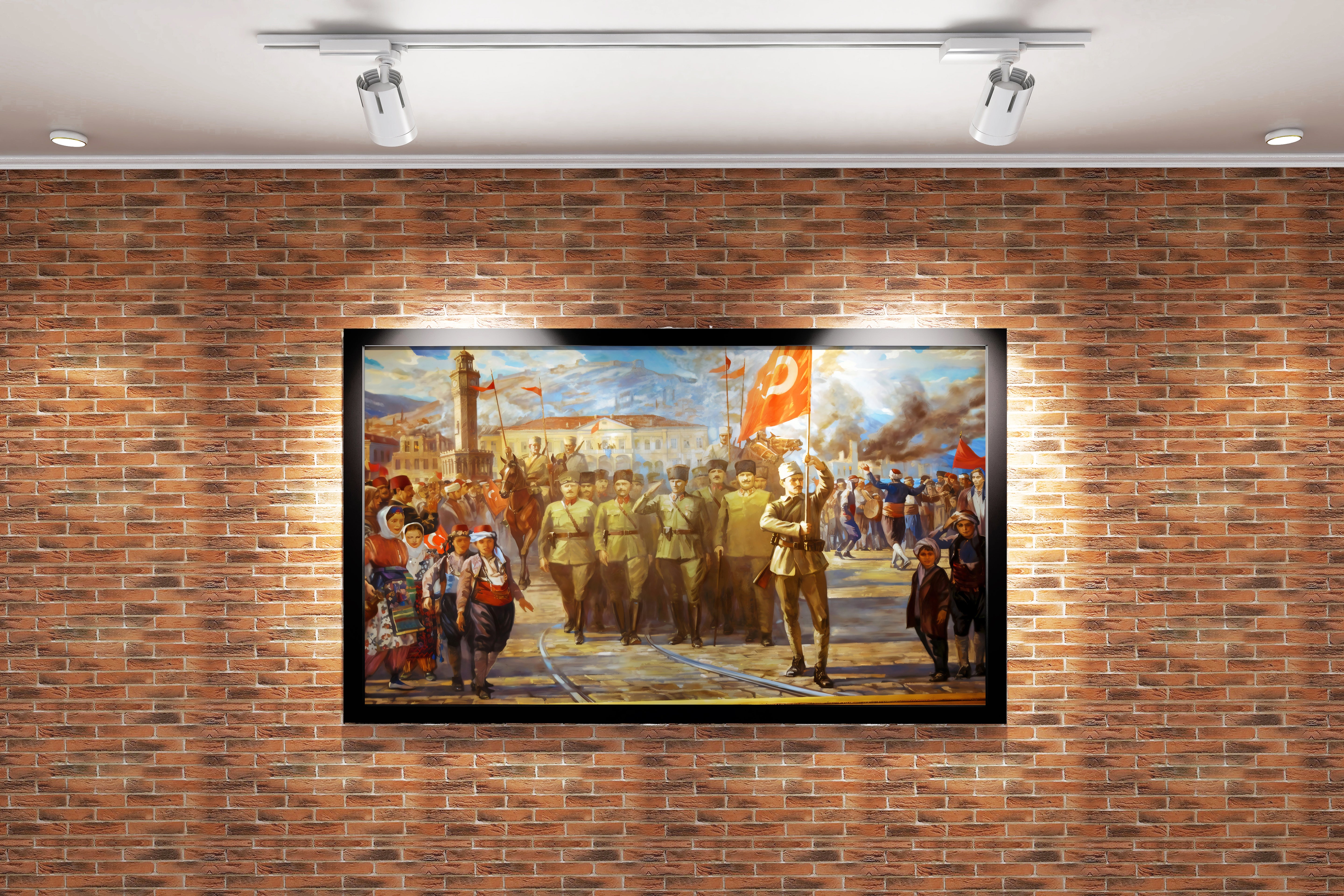 The Turkish Army's entry into Izmir, art, kanvas tablo