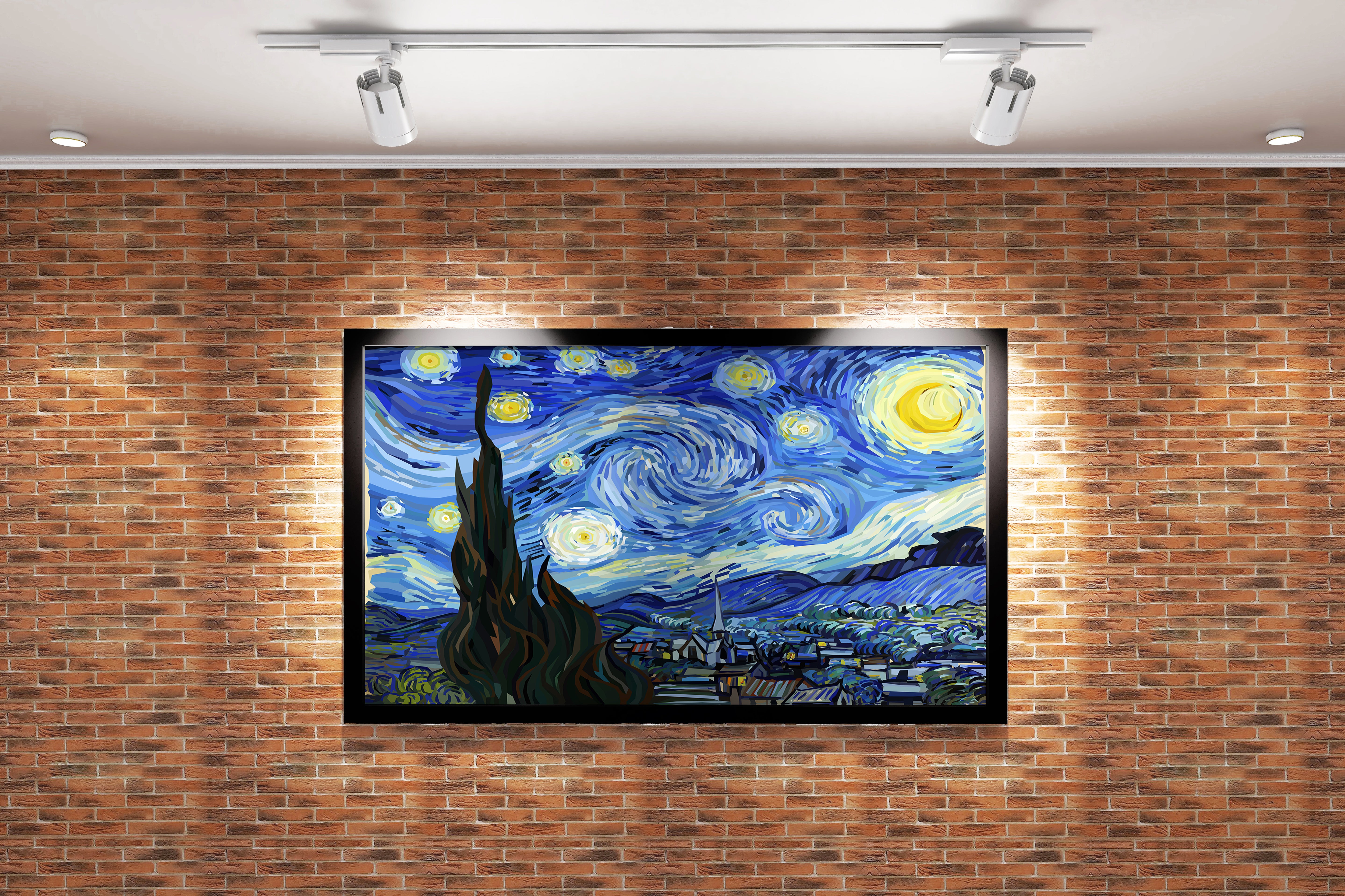 Vincent Van Gogh Yıldızlı Gece Efsanevi Sanat Kanvas Tablo
