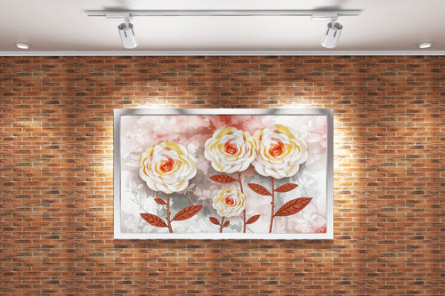 flower motif, sarcastic theme, art, kanvas tablo