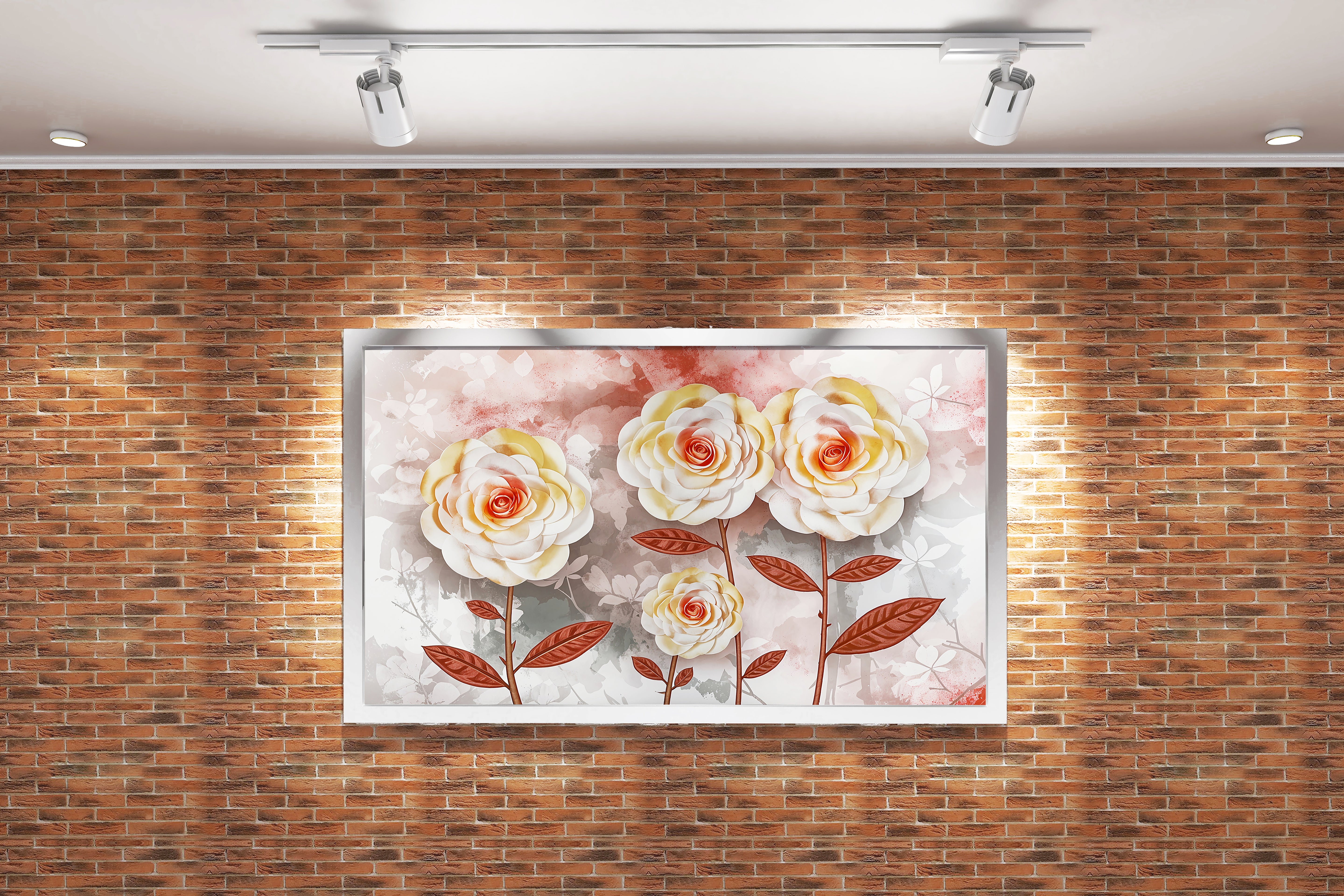 flower motif, sarcastic theme, art, kanvas tablo